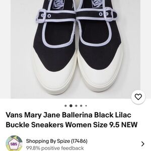 Vans Black and White. Mary Jane Sneakers